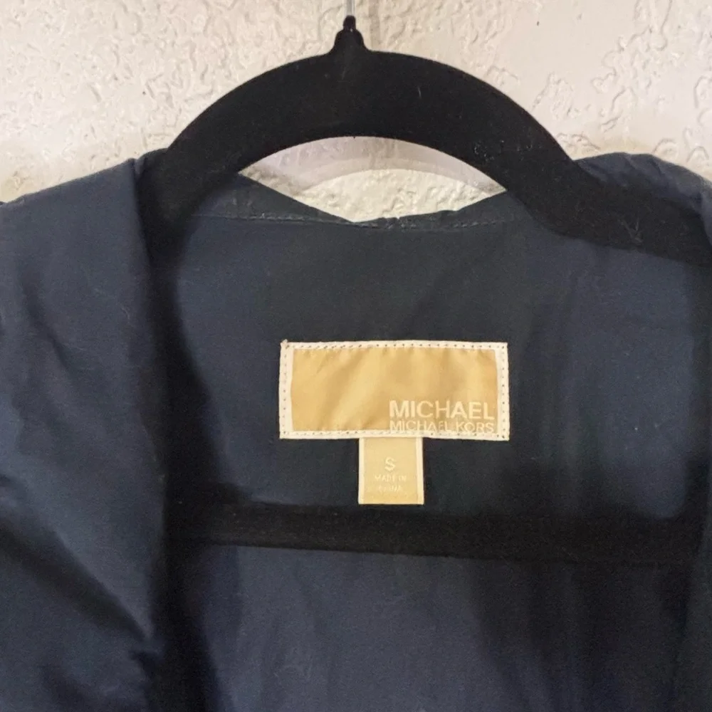 Michael Kors Dark Blue Utility Jacket with Gold Details - Picture 7 of 11